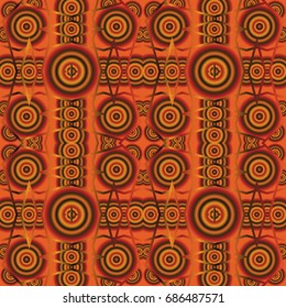 Bright, psychodelic seamless pattern. Mosaic decorative design template. Geometric abstract background.