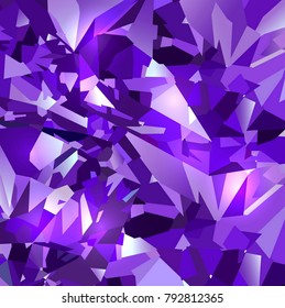 Bright purple abstract background made of purple crystals. Vector design.