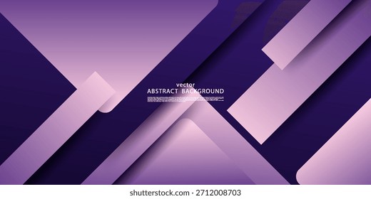 Hell violett abstrakt überlappende 3D-Papierschnitt Hintergrund. Design mit einfachen Schatten. EPS10-Vektor.