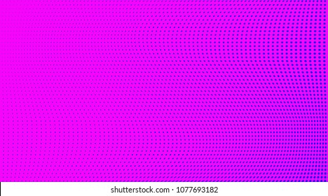 Bright purple blue halftone pattern. Gradient polka dots background. Modern vector illustration. Abstract curves. Points backdrop. Dotted spotted pattern. Monochrome template for web design