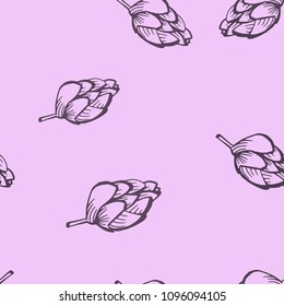 bright purple, cold background, exotic flowers similar to artichoke, closed buds, suitable for postcards, ice cream packing, flower packaging