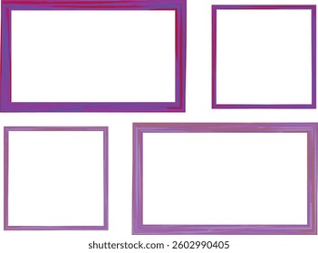 bright purple colorful pattern square frames