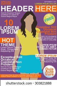 Bright Purple Fashion Magazine Editable Cover Template