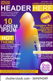 Bright Purple Fashion Magazine Editable Cover Template