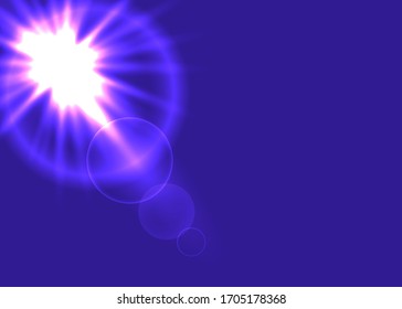Bright purple light with circular highlights. Vector illustration.