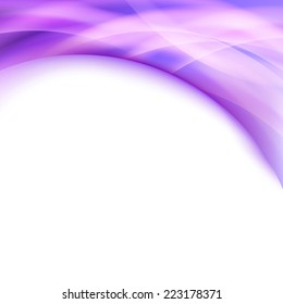 Bright Purple Line Glow Swoosh Border Folder. Vector Illustration