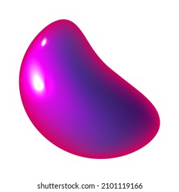 Bright purple liquid shape, sphere or icon vector isolated on white background eps 10