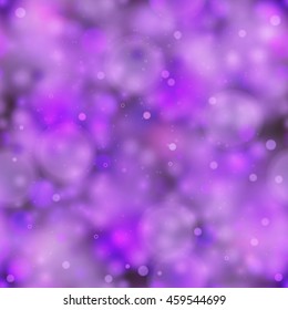 Bright purple magic light in the dark, seamless pattern