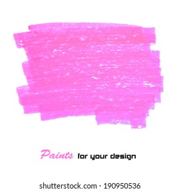 Bright purple vector brush stroke hand painted background