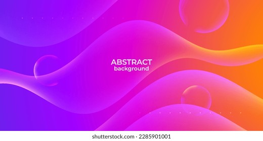 Bright purple,pink and orange colorful liquid fluid mesh abstract background with gradient soft color on background. Eps10 vector