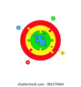 Bright Puzzle Circles Diagram - Vector Infographic Template