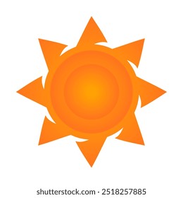 Bright and Radiant Orange Sun Icon