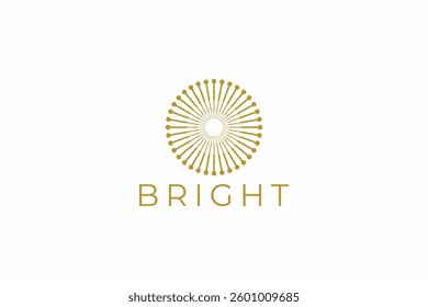 Bright and Radiant Sunburst Logo Design Reflecting Warmth and Modern Elegance
