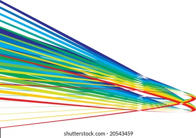 Bright raibow on a white background. Vector