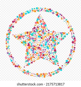 Helles Regendekor Vektortransparenter Hintergrund. Weihnachten Confetti Design. Feiern Sie die Round Card. mehrfarbiges Polka-Abstraktes Bildschirmhintergrund.
