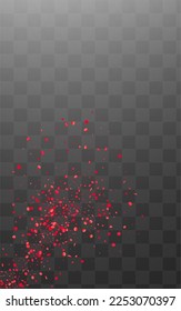 Bright Rain Luxury Vector Transparent Background. Happy Circle Banner. Pink Round Isolated Design. Shine Holiday Wallpaper.
