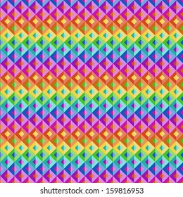 Bright Rainbow Abstract Geometric Background, vector