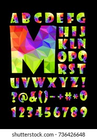 bright rainbow alphabet. Vector