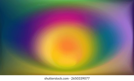 Bright rainbow background. 3D soft gradient. Futuristic phone wallpaper design. Dynamic swirl vortex shapes composition. Modern bg for poster, presentation, website. Vector illustration, Eps 10.