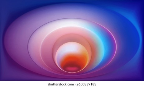 Bright rainbow background. 3D soft gradient. Futuristic phone wallpaper design. Dynamic swirl vortex shapes composition. Modern bg for poster, presentation, website. Vector illustration, Eps 10.