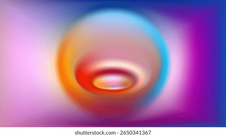 Bright rainbow background. 3D soft gradient. Futuristic phone wallpaper design. Dynamic swirl vortex shapes composition. Modern bg for poster, presentation, website. Vector illustration, Eps 10.