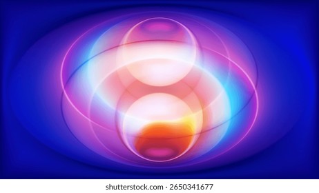 Bright rainbow background. 3D soft gradient. Futuristic phone wallpaper design. Dynamic swirl vortex shapes composition. Modern bg for poster, presentation, website. Vector illustration, Eps 10.