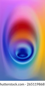 Bright rainbow background. 3D soft gradient. Futuristic phone wallpaper design. Dynamic swirl vortex shapes composition. Modern bg for poster, presentation, website. Vector illustration, Eps 10.