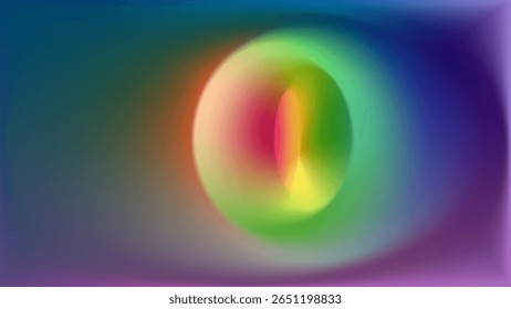 Bright rainbow background. 3D soft gradient. Futuristic phone wallpaper design. Dynamic swirl vortex shapes composition. Modern bg for poster, presentation, website. Vector illustration, Eps 10.