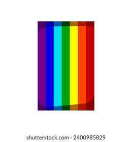 bright rainbow cartoon. arc effect, transparent fantasy, arch image bright rainbow sign. isolated symbol vector illustration