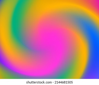 Bright rainbow color swirl abstract background. Vector twist wallpaper design. Shiny blur and smooth backdrop.