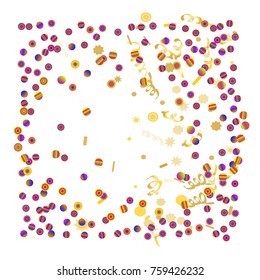 A bright rainbow colored confetti background. Colorful watercolor dots Modern simple style. Design for postcards, invitations. Vector illustration 