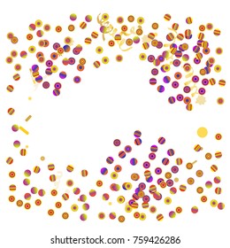 A bright rainbow colored confetti background. Colorful watercolor dots Modern simple style. Design for postcards, invitations. Vector illustration 