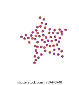 A bright rainbow colored confetti background. Colorful watercolor dots Modern simple style. Design for postcards, invitations. Vector illustration 