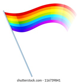 Bright rainbow flag