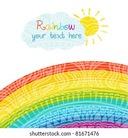 Bright rainbow illustration