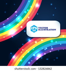 Bright rainbow illustration with space for your design