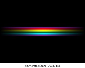 Bright rainbow on a black background
