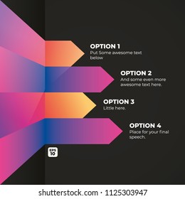 bright rainbow option template. Vector graphic design resources.