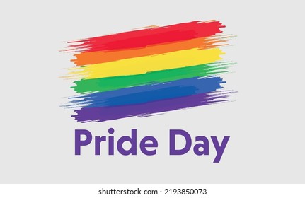 Bright rainbow paint strokes background. LGBTQ+ Vector
