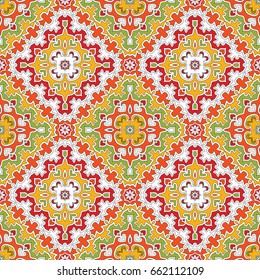 bright rainbow  seamless pattern  in country style