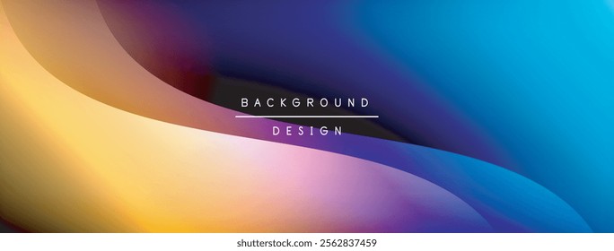 Bright rainbow style color gradient with curve round shape line background. Vector Illustration For Wallpaper, Banner, Illustration, landing page