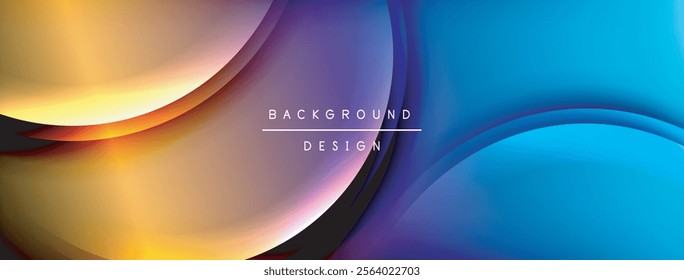 Bright rainbow style color gradient with curve round shape line background. Vector Illustration For Wallpaper, Banner, Illustration, landing page