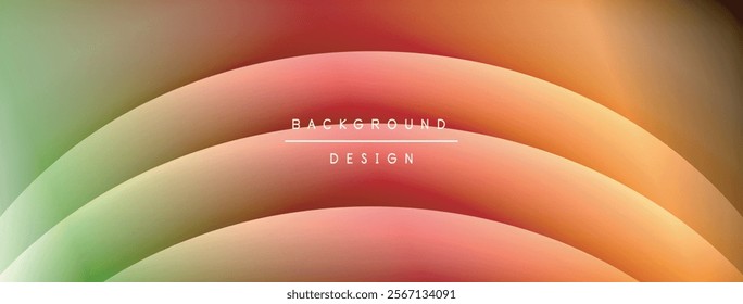 Bright rainbow style color gradient with curve round shape line background. Vector Illustration For Wallpaper, Banner, Illustration, landing page