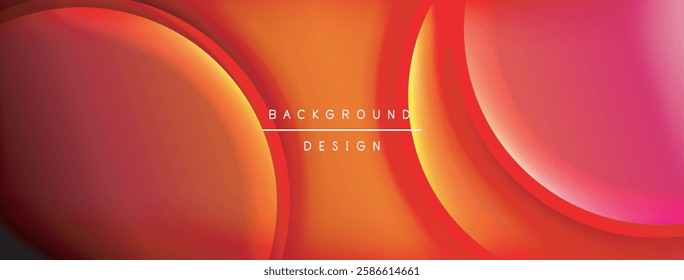 Bright rainbow style color gradient with curve round shape line background. Vector Illustration For Wallpaper, Banner, Illustration, landing page