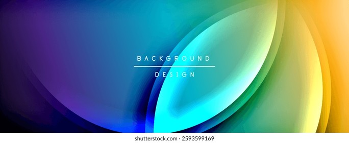 Bright rainbow style color gradient with curve round shape line background. Vector Illustration For Wallpaper, Banner, Illustration, landing page