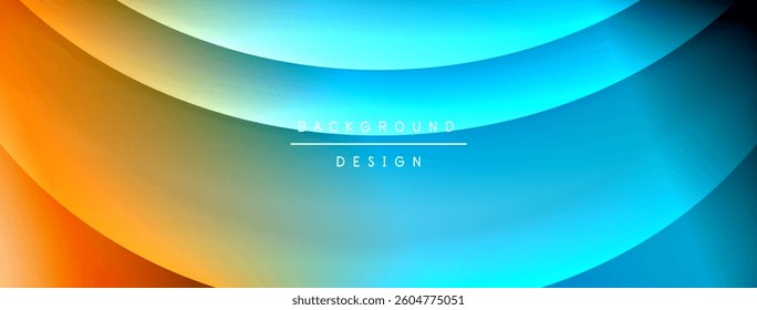 Bright rainbow style color gradient with curve round shape line background. Vector Illustration For Wallpaper, Banner, Illustration, landing page