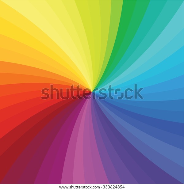 明るい虹の渦の背景 ねじれたらせんの虹の光 カラフルなベクターイラスト のベクター画像素材 ロイヤリティフリー