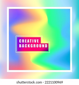 Bright rainbow vector background for text, design, creativity. Frame for text. Rainbow gradient.