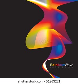 Fondo abstracto de la onda del arcoiris brillante con espacio para añadir texto
