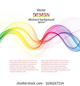 
Bright rainbow wavy wave on an abstract background. Design element. Eps 10 illustration vector